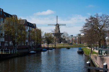 Leiden 'daki Hollanda yel değirmeni