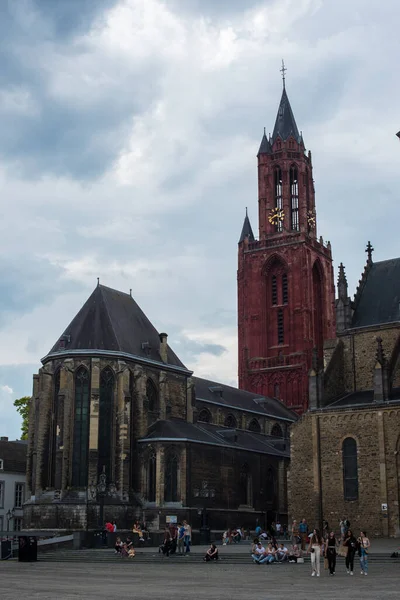 Oude Kathedraal Kleine Europese Stad — Stockfoto