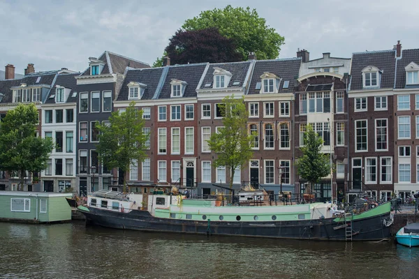 Boat River Amstel Amsterdam — Stock Photo, Image