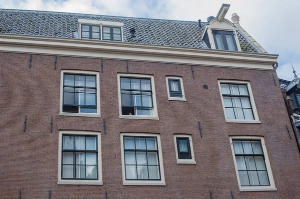 Uitzicht Oude Amsterdamse Grachtenpanden — Stockfoto