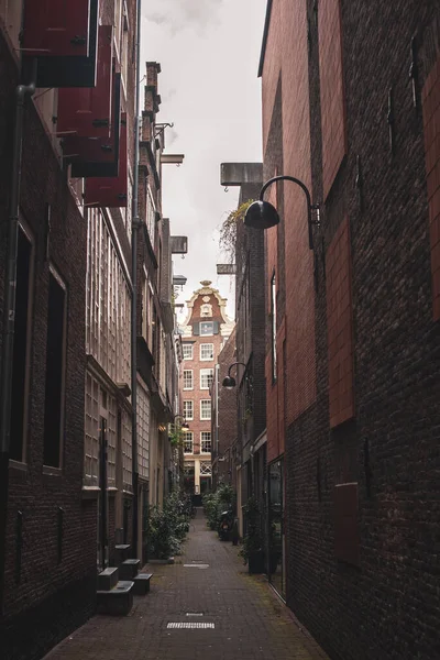 Pohled Staré Domy Amsterdamu — Stock fotografie
