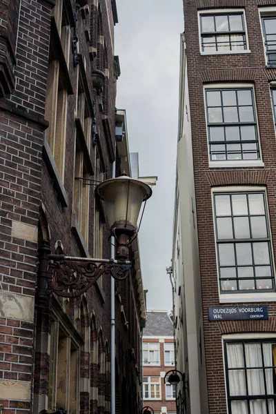 Pohled Staré Domy Amsterdamu — Stock fotografie