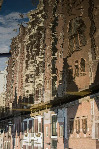 Kilátás Régi Amszterdami Csatornaházak — Stock Fotó