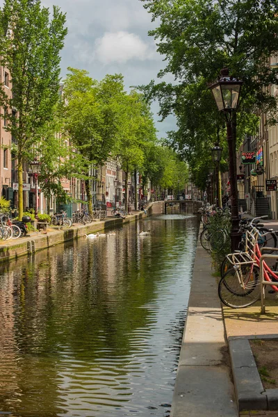 Amsterdam Daki Şehir Kanalı — Stok fotoğraf