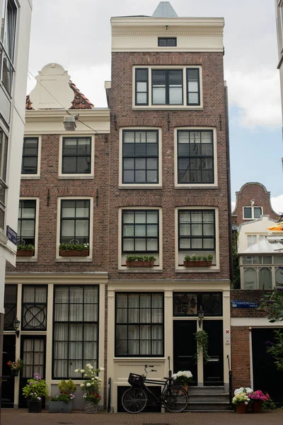 Casas Antiguas Centro Amsterdam — Foto de Stock