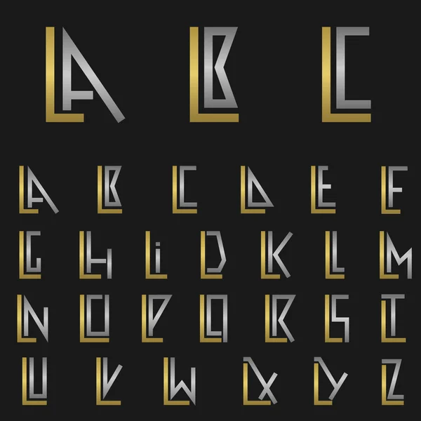 Buchstabe l mit Alphabet — Stockvektor