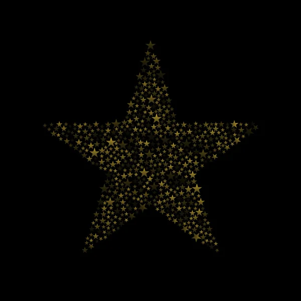 Goldenes Stern-Symbol — Stockvektor