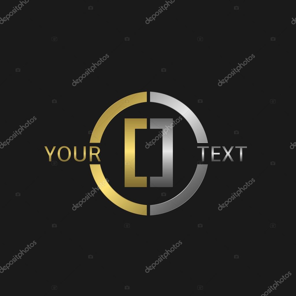 Letter O Business round logo with golden and silver elements for your company brand