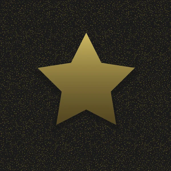 Gouden ster pictogram — Stockvector