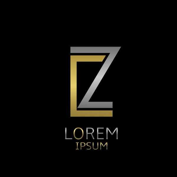 Logo letras CZ — Vector de stock