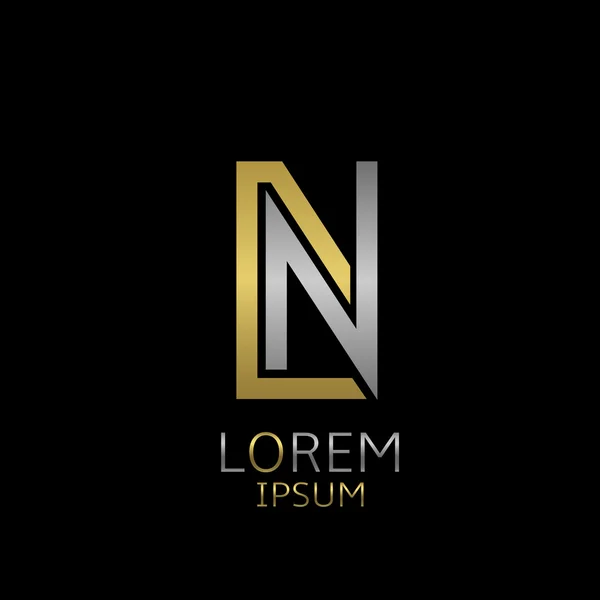 Logotipo de letras DN — Vector de stock