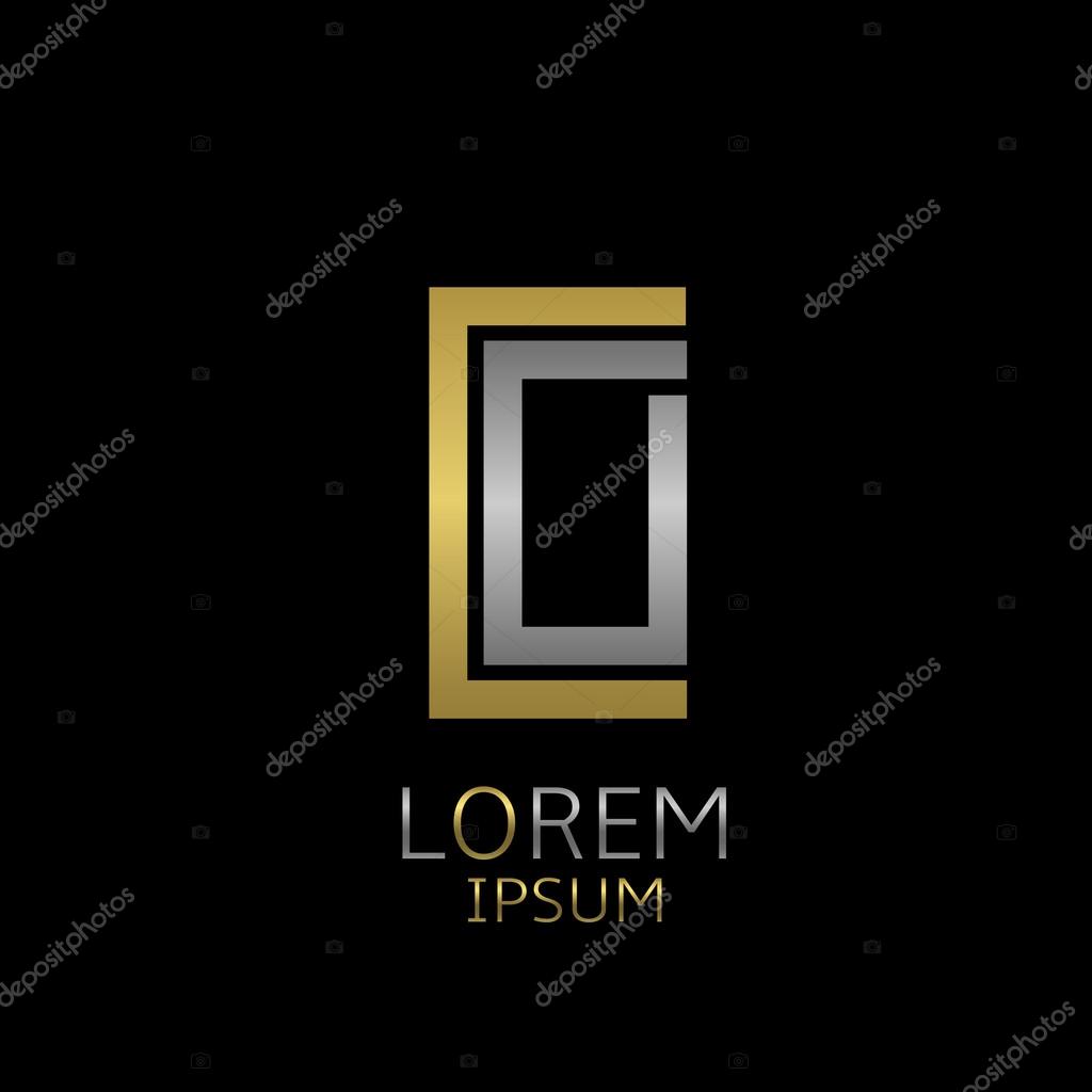 Golden C and silver O letters logo template for your business company