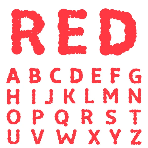 Letras de pintura roja — Vector de stock