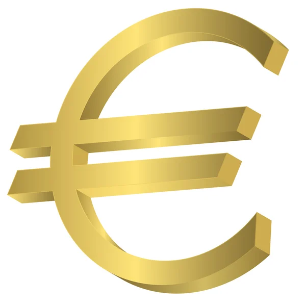 Golden Euro sign — Stock Vector