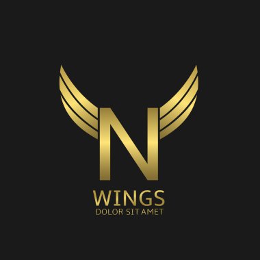 Altın N harfi logosu
