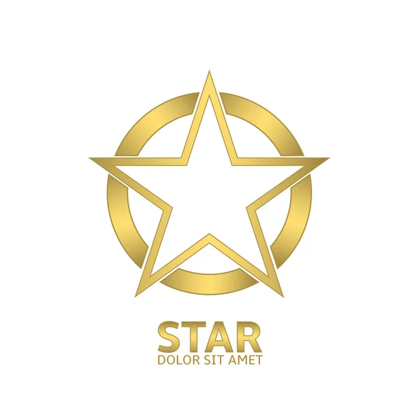 Logotipo estrela dourada — Vetor de Stock