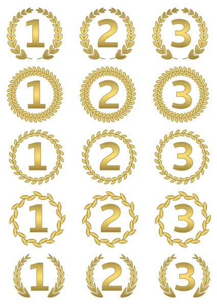 Golden Award set — Image vectorielle