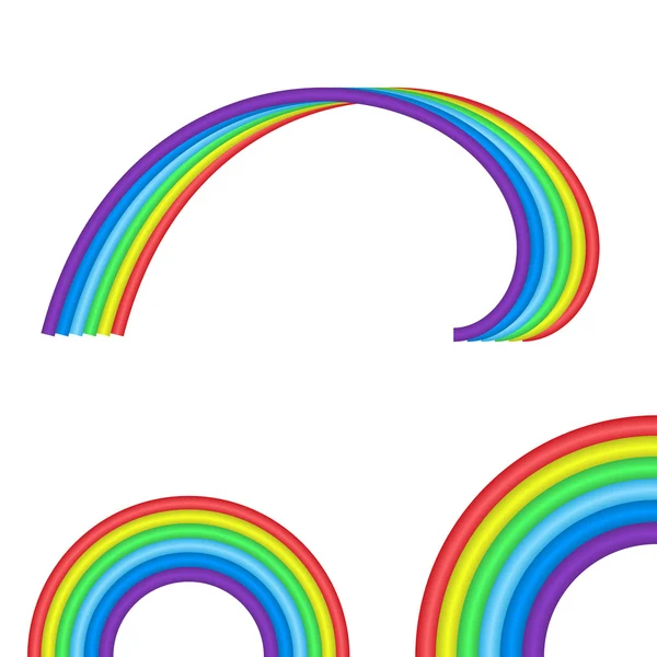 Conjunto de símbolos arco-íris — Vetor de Stock