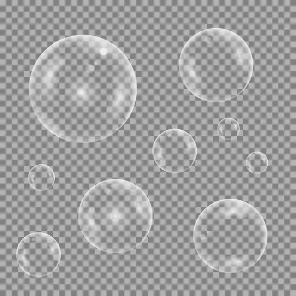 Ensemble de bulles d'eau — Image vectorielle