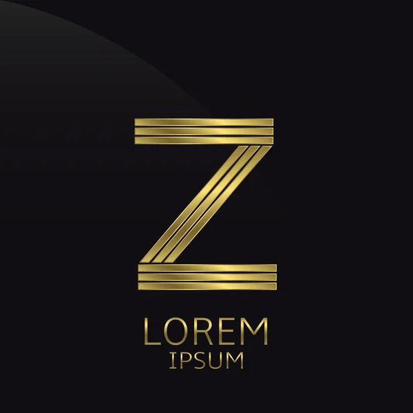 Lettre Z dorée — Image vectorielle
