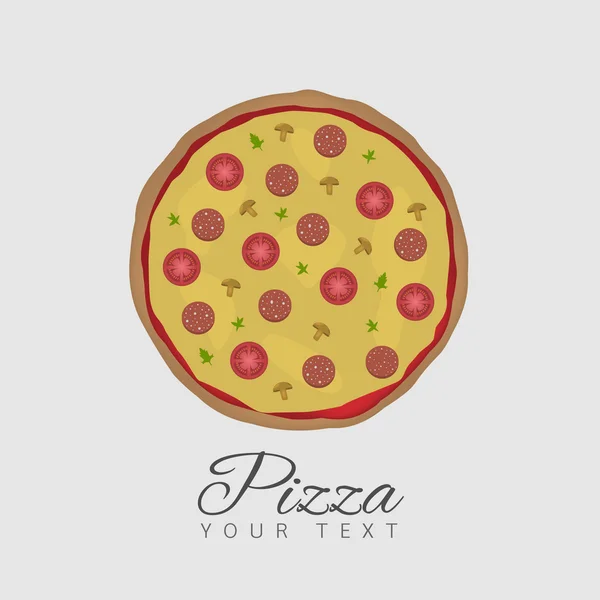 Ilustración de la pizza sabrosa — Vector de stock