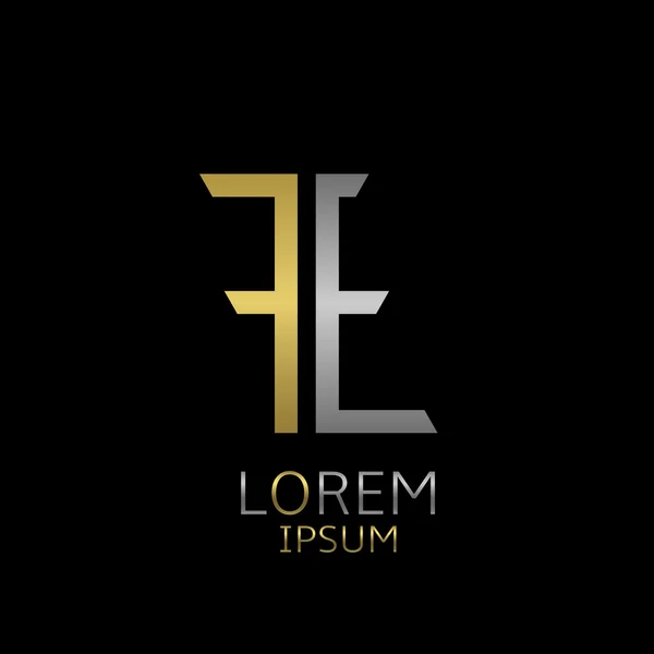 Lettres FE logo — Image vectorielle