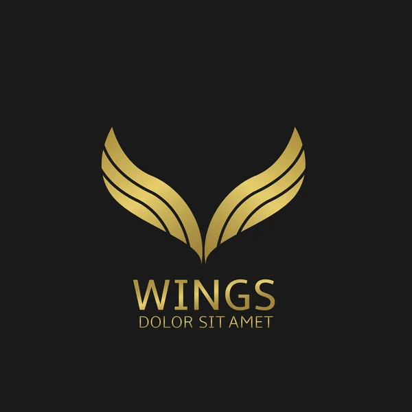 Golden Wings logo — Stock Vector