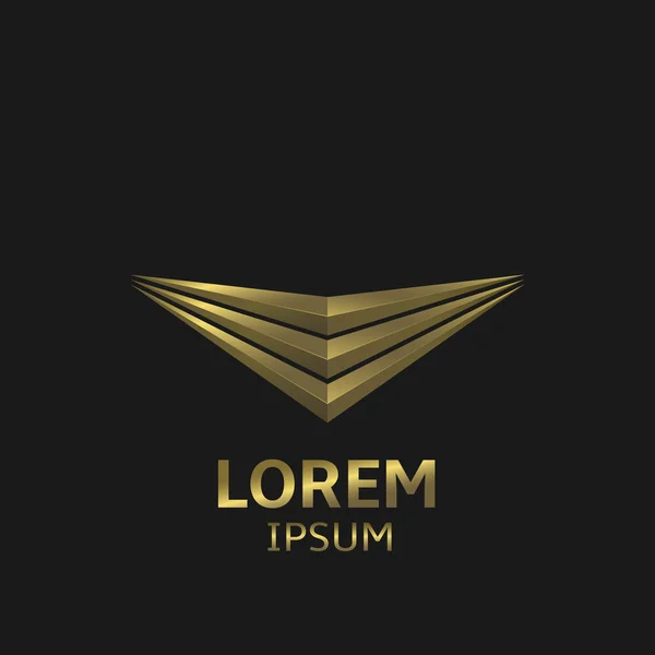 Golden logo icon — Stock Vector