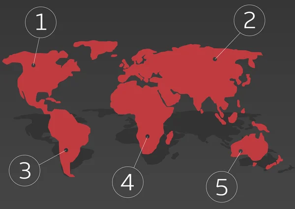 Infografika mapy świata — Wektor stockowy