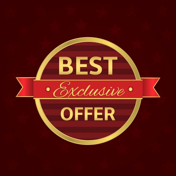 Best offer label — Stock Vector