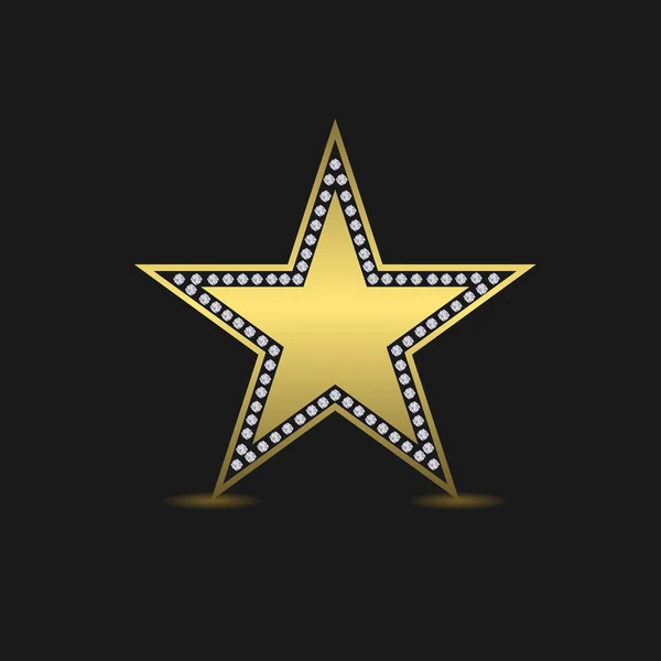 Золотая звезда роскоши — стоковый вектор