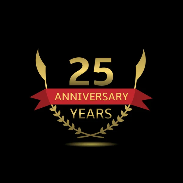 25 årsjubileum år — Stock vektor