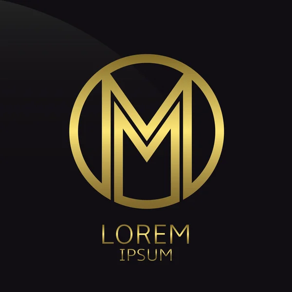 Logotipo letra M — Vetor de Stock