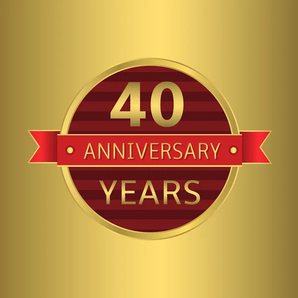 Verjaardag 40 jaar — Stockvector