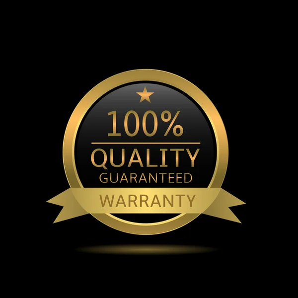 Quality guaranteed badge — Stock Vector