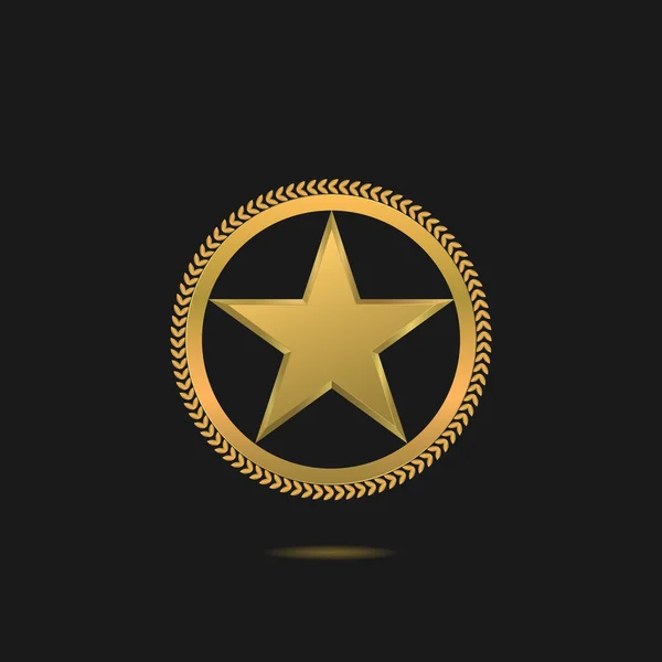 Símbolo estrella dorada — Vector de stock
