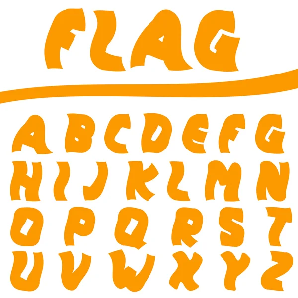 Orange Lettres torsadées — Image vectorielle