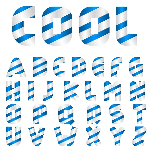 Lettres fraîches alphabet — Image vectorielle