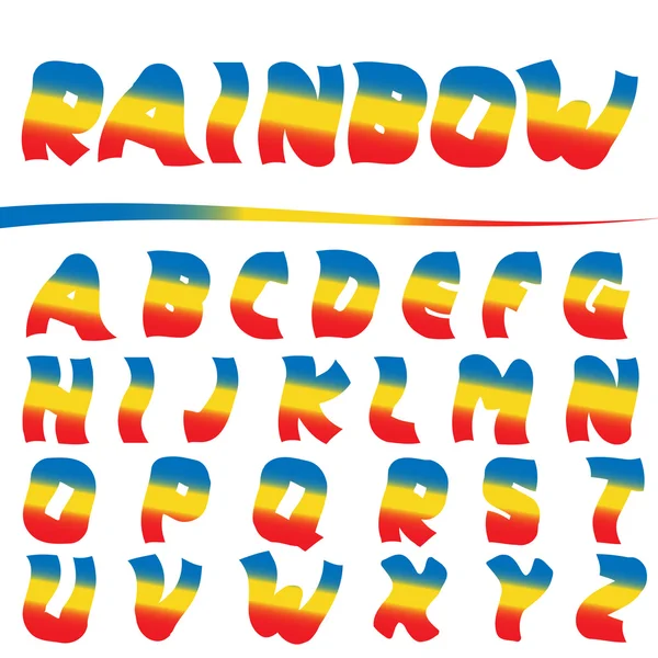 明るい虹の手紙 — ストックベクタ