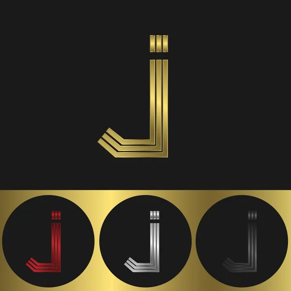 J logotipo da carta — Vetor de Stock