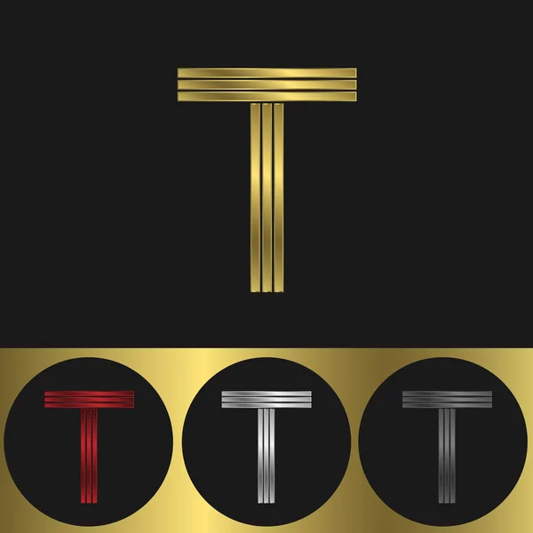 T letra logo — Vector de stock