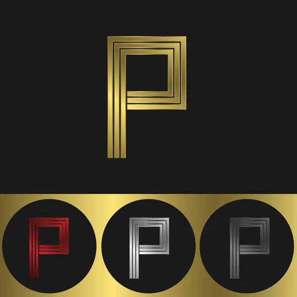 Logotipo letra P — Vector de stock