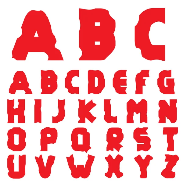 ひびの入った創造的なアルファベット — ストックベクタ