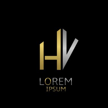 HV harf logo