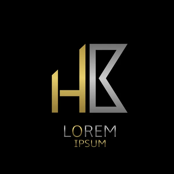 Logotipo das letras HB — Vetor de Stock