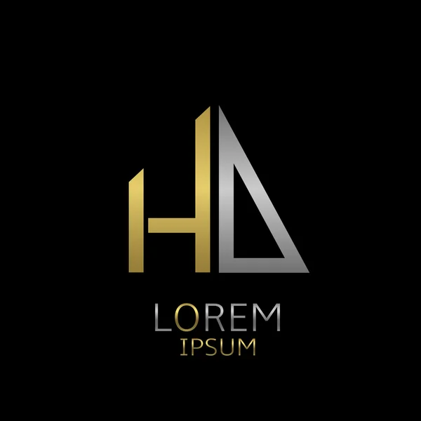 Logotipo letras HD — Vetor de Stock