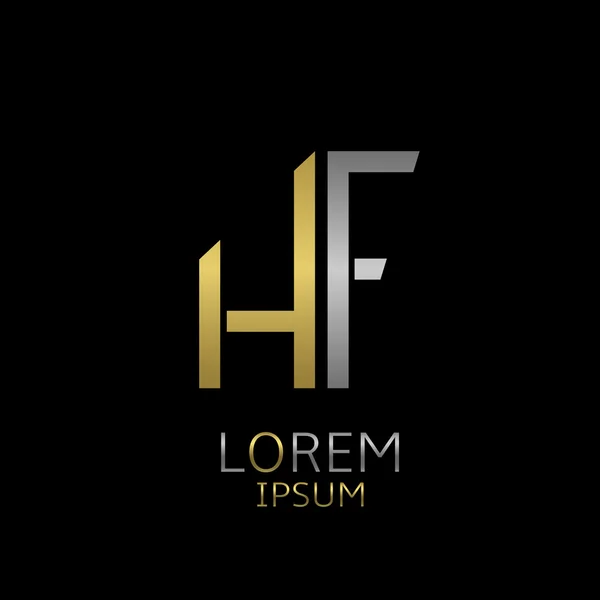 HF λογότυπο γράμματα — Διανυσματικό Αρχείο
