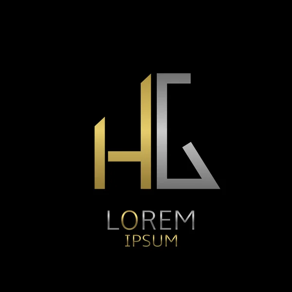HG harf logo — Stok Vektör
