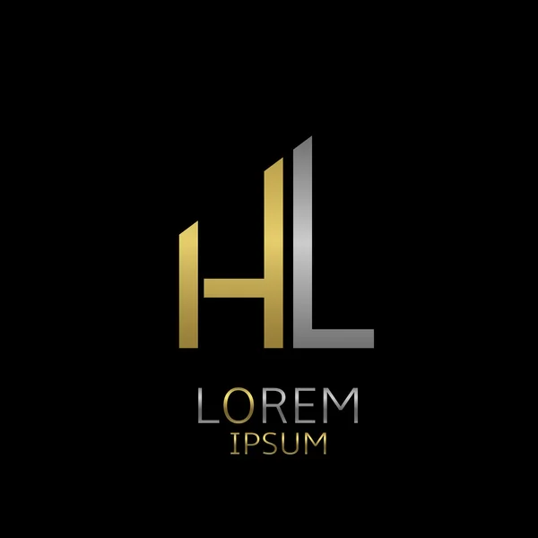 Logotipo letras HL — Archivo Imágenes Vectoriales