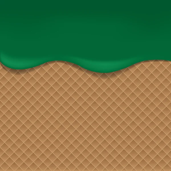 Fundo Wafer com geléia verde — Vetor de Stock